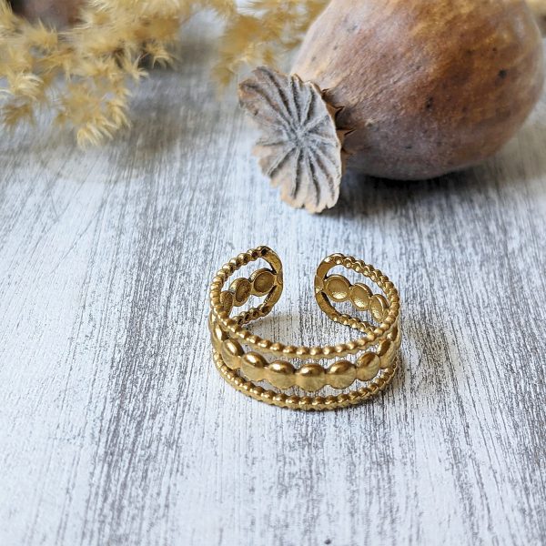 Prsteň zlatý oceľový