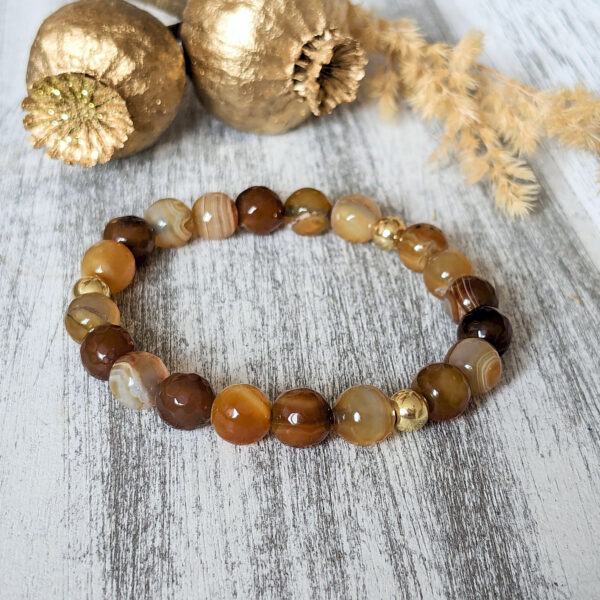 Náramok z hnedého achátu