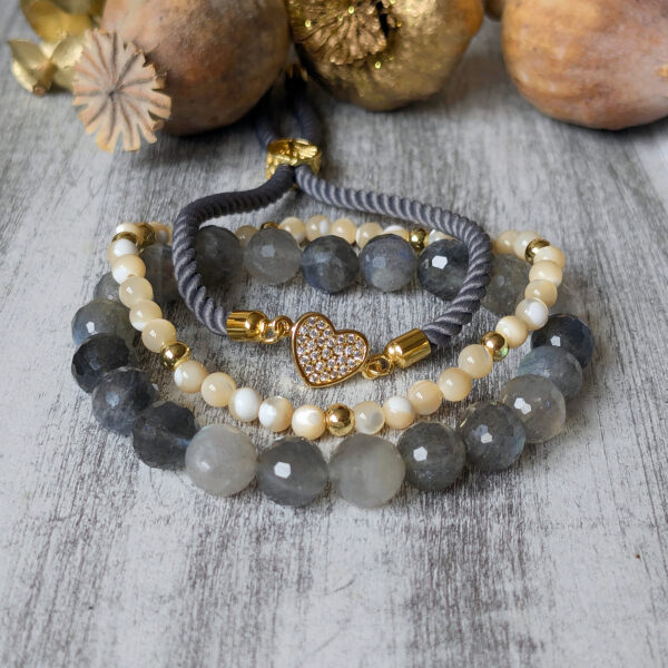 Set labradorit a perleť