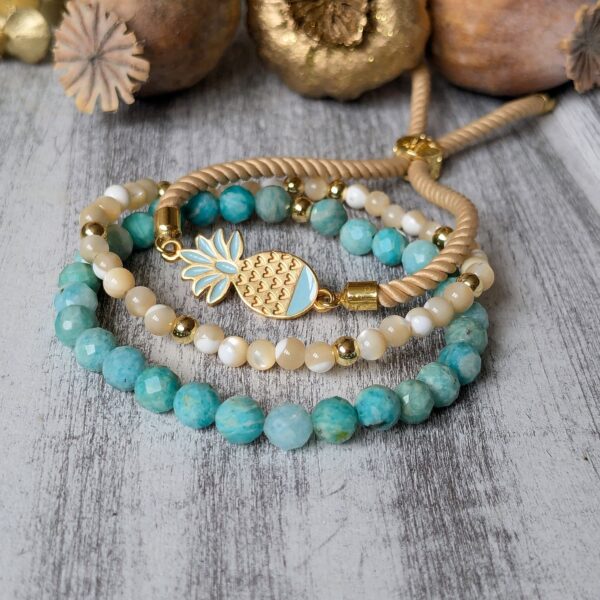 Set amazonit a perleť