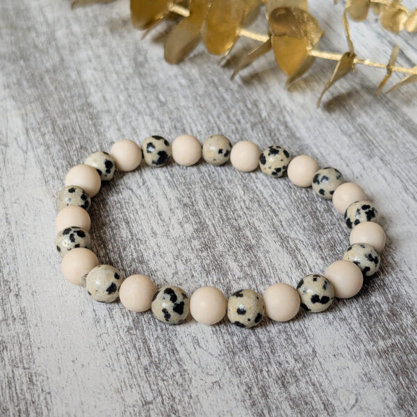 Náramok fosília a dalmatínsky jaspis