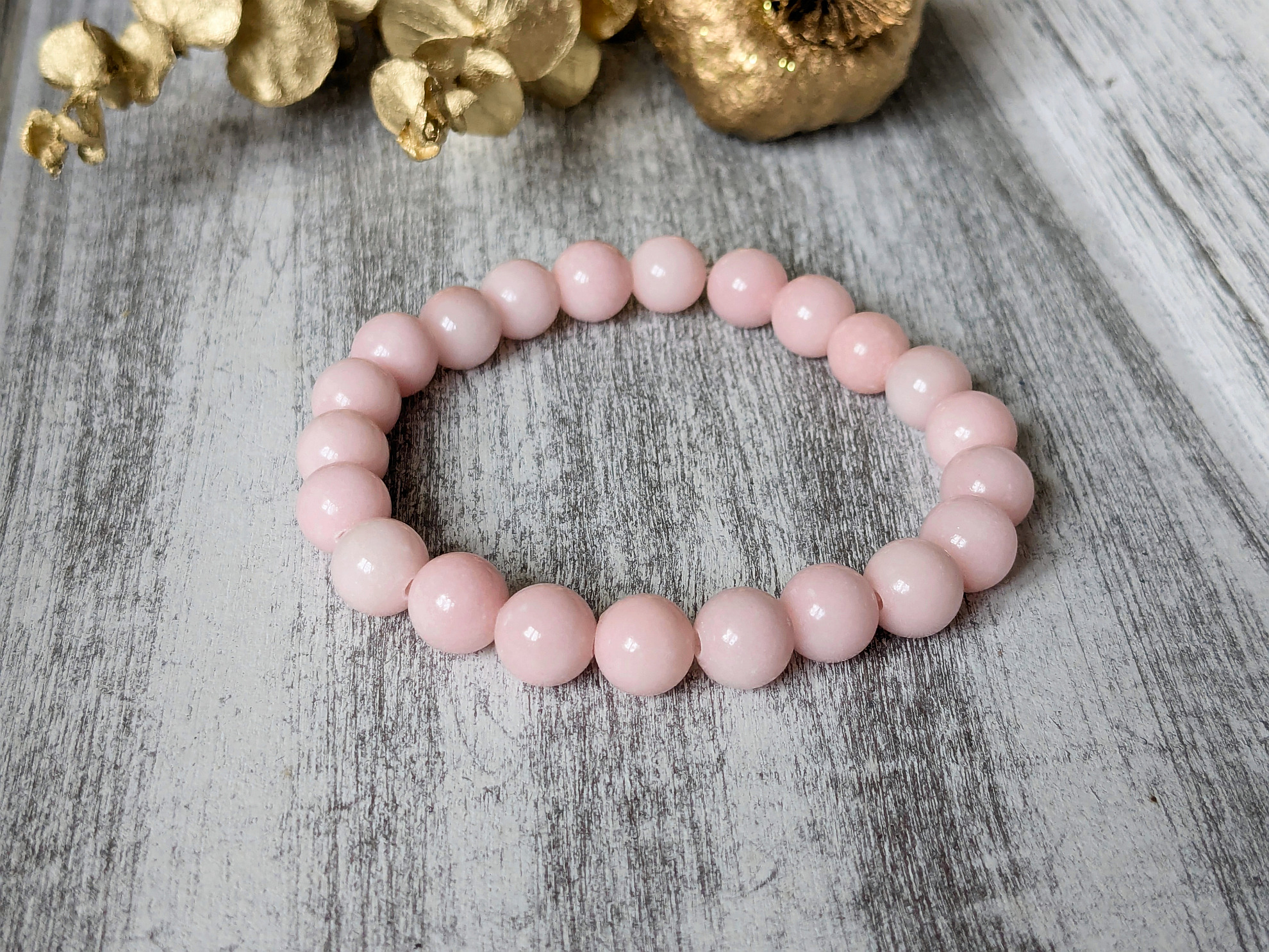 Náramok jadeit ružový