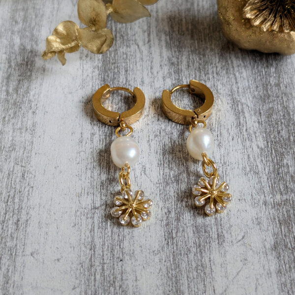 Perlové visiace náušnice