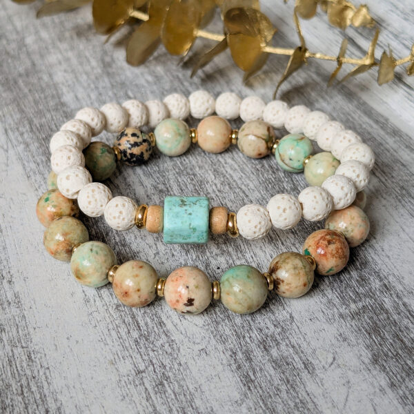 Set biela láva a tyrkys