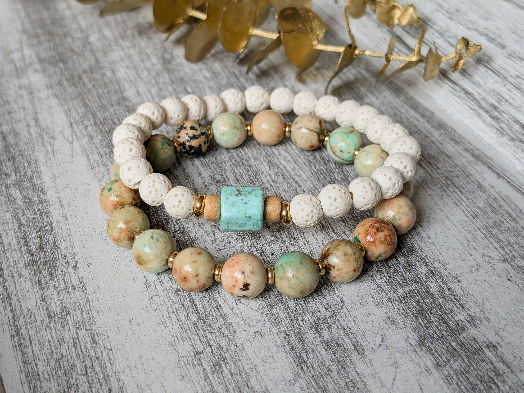 Set biela láva a tyrkys