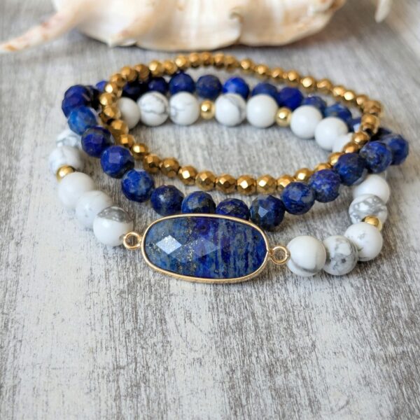 Set lapis lazuli a magnezit