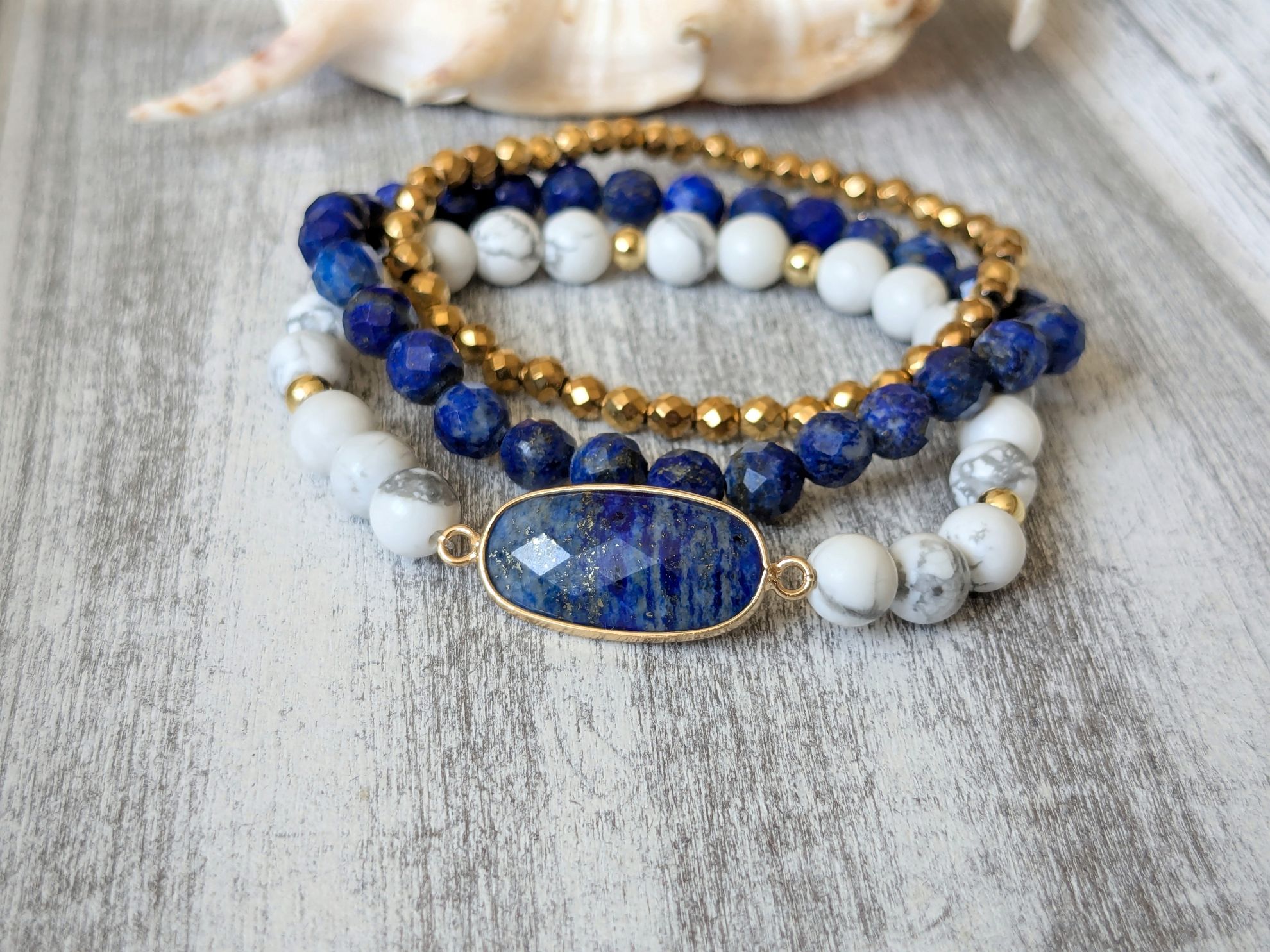 Set lapis lazuli a magnezit Set lapis lazuli a magnezit